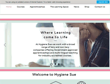 Tablet Screenshot of hygienesue.co.uk